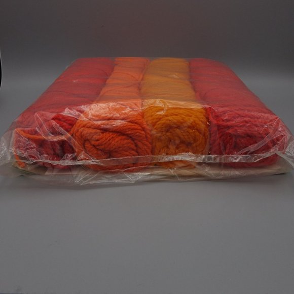 Bucilla Crochet Sweater Vest, Poncho Kit in Bright Oranges, One Size Fits All, D - Picture 4 of 10